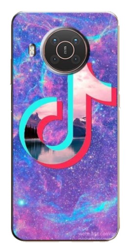 Силиконовый чехол с изображением "ТикТок мраморный" для Nokia X20