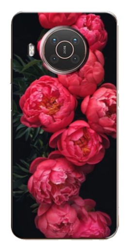 Чехол с печатью "Яркие пионы" для Nokia X20