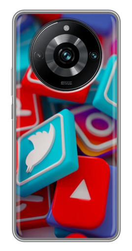 Чехол с принтом "3Д эффект" для Realme 11 Pro Plus