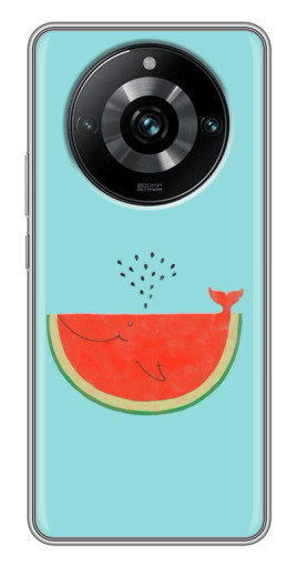 Чехол с картинкой "Арбуз кит" для Realme 11 Pro Plus