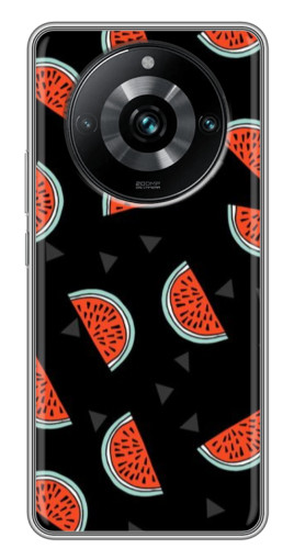 Чехол с печатью "Арбузы на черном" для Realme 11 Pro Plus