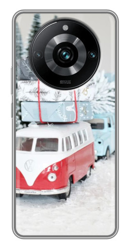 Чехол с печатью "Автобус с подарками" для Realme 11 Pro Plus