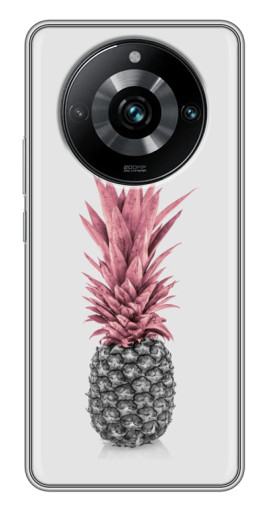 Силиконовый чехол с изображением "Чёрно-белый ананас" для Realme 11 Pro Plus
