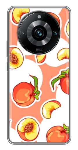 Чехол с печатью "Дольки персиков" для Realme 11 Pro Plus