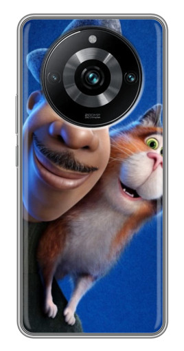 Силиконовый чехол с изображением "Джо и кот" для Realme 11 Pro Plus
