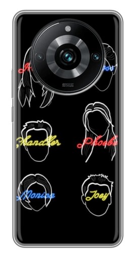 Силиконовый чехол с изображением "Имена Друзей" для Realme 11 Pro Plus