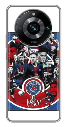 Чехол с печатью "Команда PSG" для Realme 11 Pro Plus