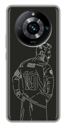 Чехол с печатью "Контур Месси" для Realme 11 Pro Plus