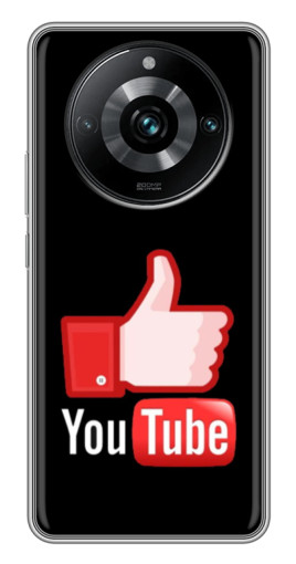 Чехол с печатью "Лайк YouTube" для Realme 11 Pro Plus