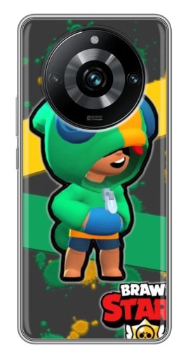 Чехол с печатью "Leon Brawl Stars" для Realme 11 Pro Plus