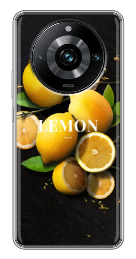 Чехол с принтом "Лимон на черном" для Realme 11 Pro Plus