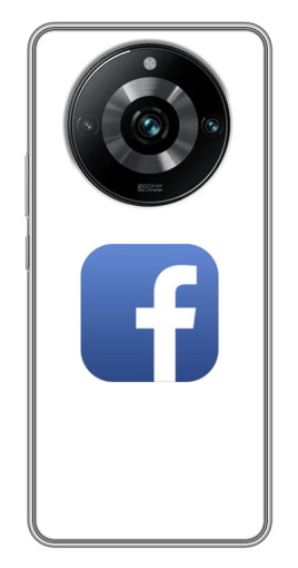 Чехол с картинкой "Лого Фейсбук" для Realme 11 Pro Plus