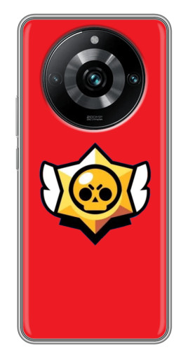 Чехол с печатью "Лого на красном" для Realme 11 Pro Plus