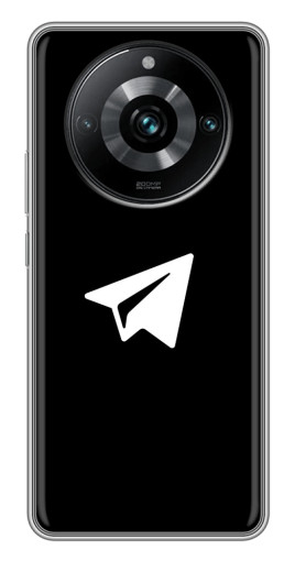 Силиконовый чехол с изображением "Лого Телеграм" для Realme 11 Pro Plus