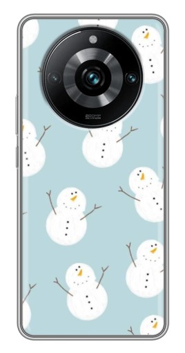 Чехол с картинкой "Маленькие снеговики" для Realme 11 Pro Plus