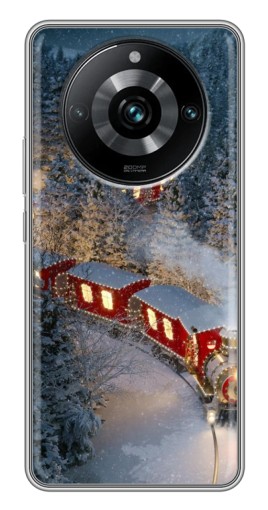 Чехол с картинкой "Новогодний поезд" для Realme 11 Pro Plus
