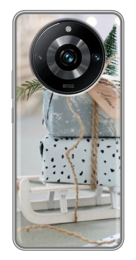Силиконовый чехол с изображением "Подарки на санках" для Realme 11 Pro Plus