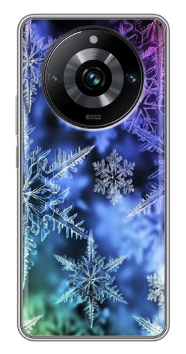 Чехол с печатью "Разноцветные снежинки" для Realme 11 Pro Plus