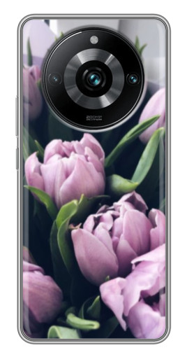 Чехол с печатью "Сиреневые тюльпаны" для Realme 11 Pro Plus