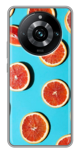 Силиконовый чехол с изображением "Яркие грейпфруты" для Realme 11 Pro Plus