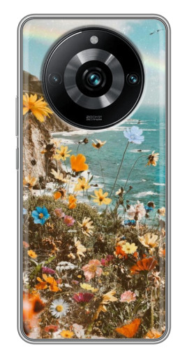 Чехол с картинкой "Яркие полевые цветы" для Realme 11 Pro Plus