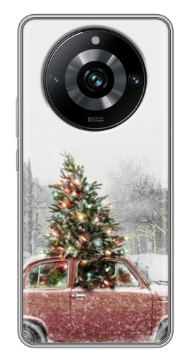 Силиконовый чехол с изображением "Елка в машине" для Realme 11 Pro Plus