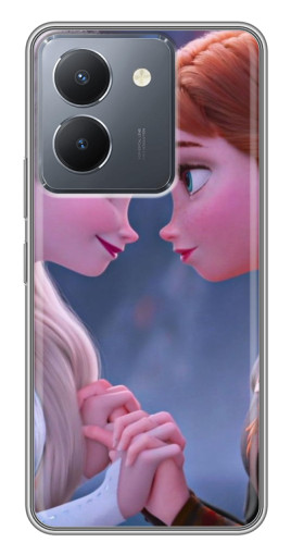 Силиконовый чехол с изображением "Анна и Ельза" для VIVO Y36