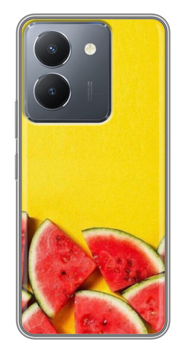 Чехол с картинкой "Арбузики на желтом" для VIVO Y36