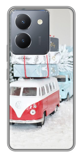 Силиконовый чехол с изображением "Автобус с подарками" для VIVO Y36