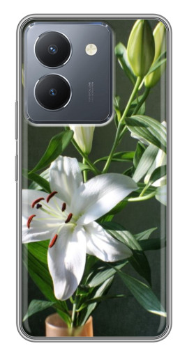 Чехол с печатью "Белые лилии" для VIVO Y36