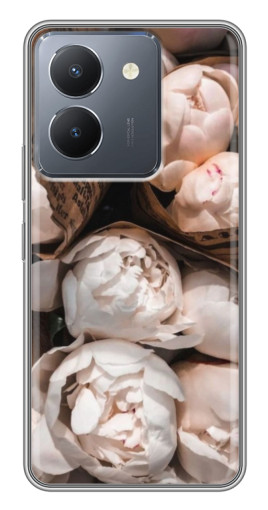 Чехол с печатью "Букет пионов" для VIVO Y36
