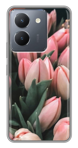 Чехол с печатью "Букет тюльпанов" для VIVO Y36