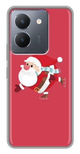 Чехол с принтом "Дед Мороз на коньках" для VIVO Y36