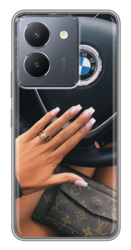 Чехол с картинкой "Девушка в БМВ" для VIVO Y36