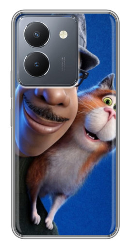 Силиконовый чехол с изображением "Джо и кот" для VIVO Y36