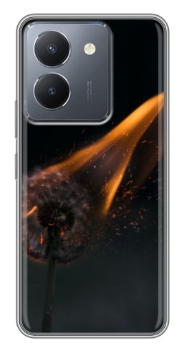 Чехол с принтом "Горящий одуванчик" для VIVO Y36