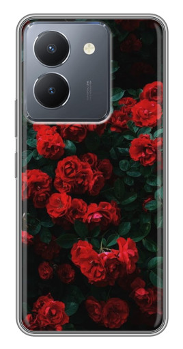 Чехол с печатью "Красные розы" для VIVO Y36