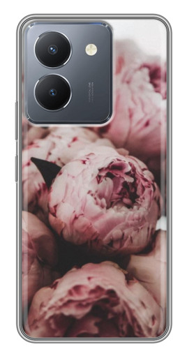 Силиконовый чехол с изображением "Нежные пионы" для VIVO Y36