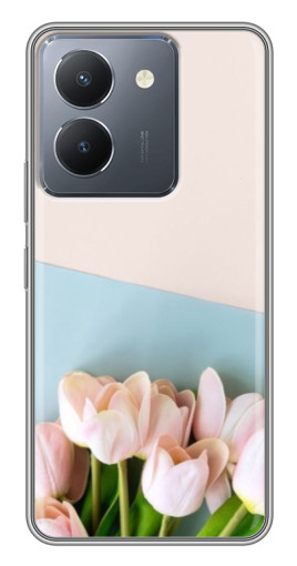 Чехол с картинкой "Нежные тюльпаны" для VIVO Y36