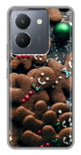 Чехол с печатью "Новогодние человечки" для VIVO Y36