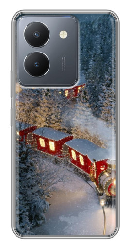 Чехол с принтом "Новогодний поезд" для VIVO Y36