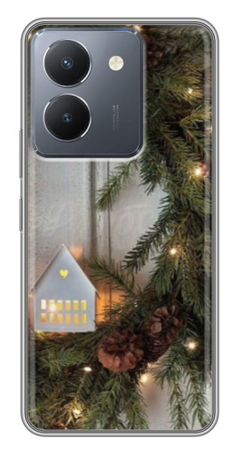 Силиконовый чехол с изображением "Новогодний венок" для VIVO Y36