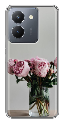 Силиконовый чехол с изображением "Пионы в вазе" для VIVO Y36
