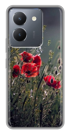 Силиконовый чехол с изображением "Поле цветов" для VIVO Y36