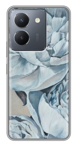 Чехол с печатью "Рисунок пионы" для VIVO Y36