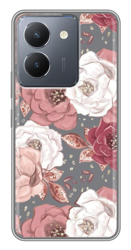 Чехол с печатью "Рисунок розы" для VIVO Y36