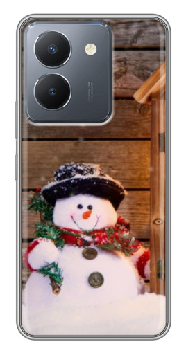Чехол с печатью "Рождественский снеговик" для VIVO Y36
