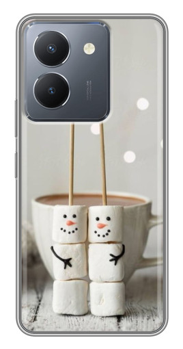 Чехол с печатью "Снеговики из зефира" для VIVO Y36