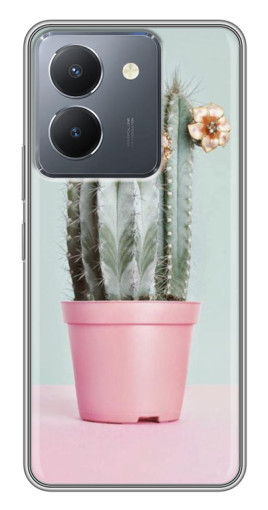 Чехол с принтом "Цветущий кактус" для VIVO Y36