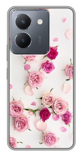 Чехол с принтом "Яркие розы" для VIVO Y36